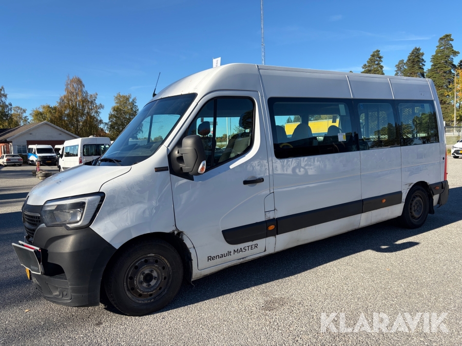 Minibuss Renault Master Chassi Cab 3.5 T 2.3 dCi Manuell 145 hk med lastramp, luftfjädring och 5 st passagerarplatser