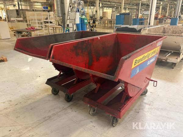 Spåncontainer 0,6 m3 2 st
