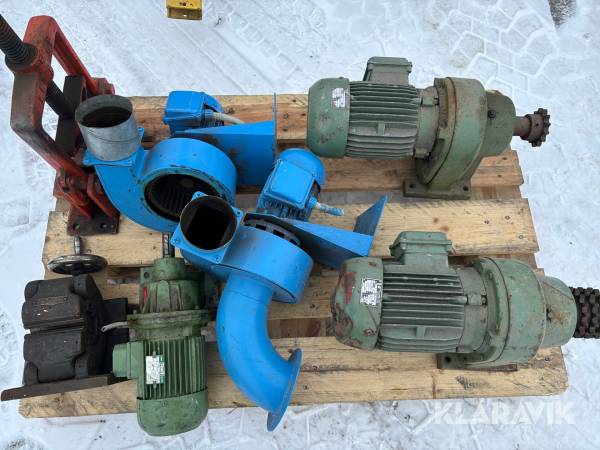 Snäckväxelmotorer 3 st