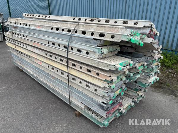 Stålplankor till byggställning