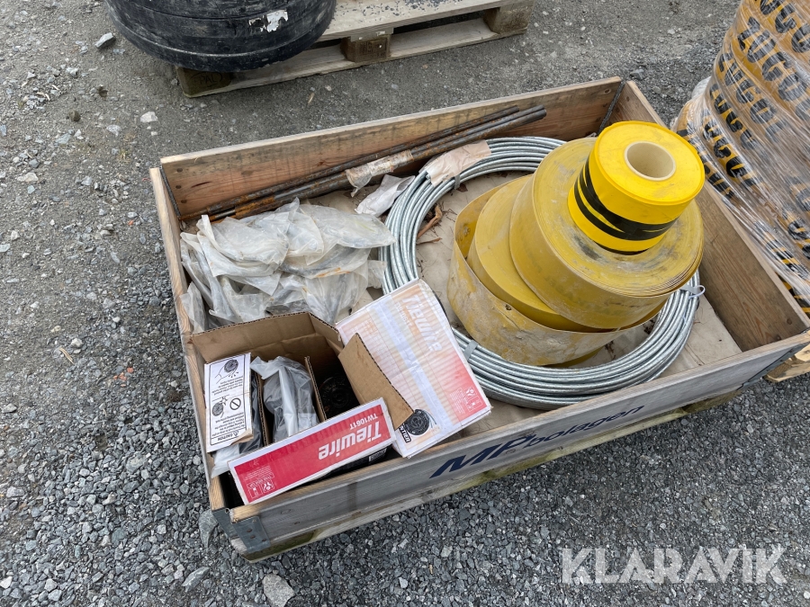 Jordspett, najjtråd samt kabelmarkeringsband  