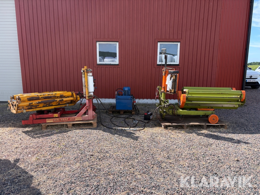 Inplastare 2 st med hydraulaggregat Wolagri / Tellefdal FW500/4K / Mini Wrap 404