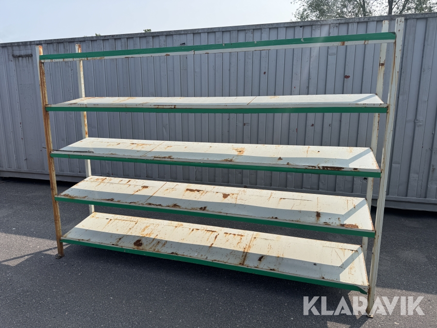 Verkstadshylla för sortimentsbackar