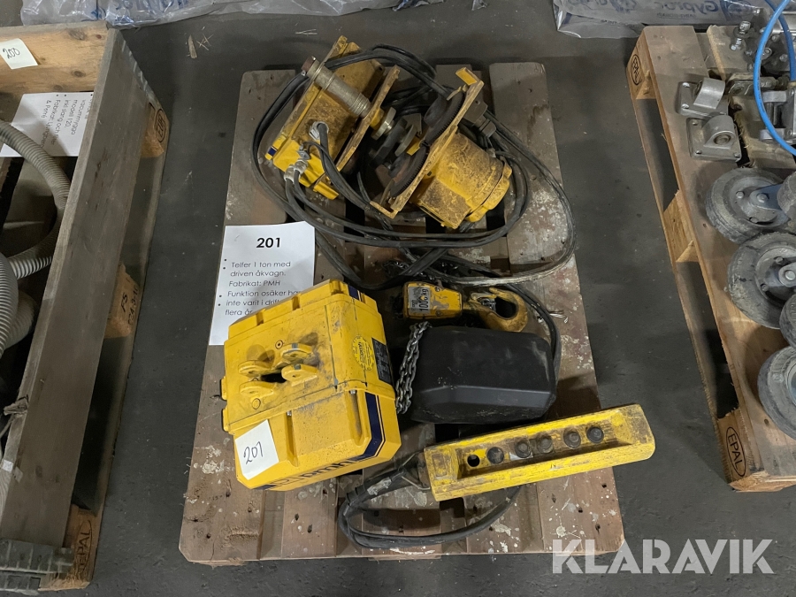 Telfer med driven åkvagn PMH 1ton