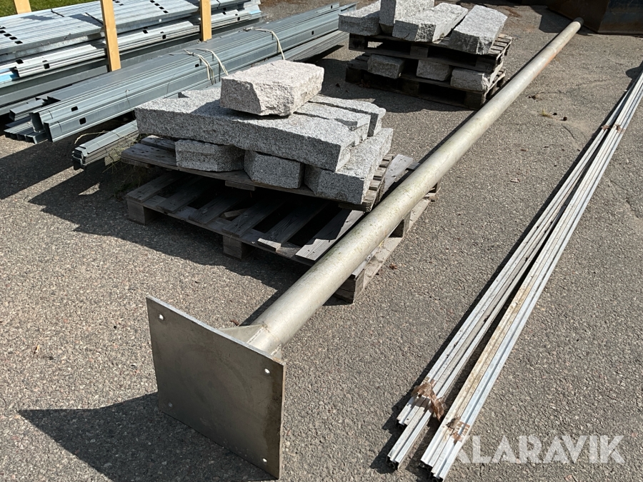 Aluminiumstolpe 7m med fot