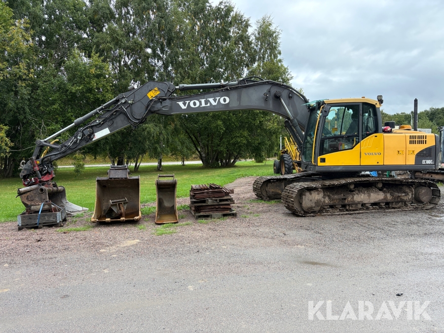 Grävmaskin Volvo EC180C med tiltrotator, 2D & tillbehör