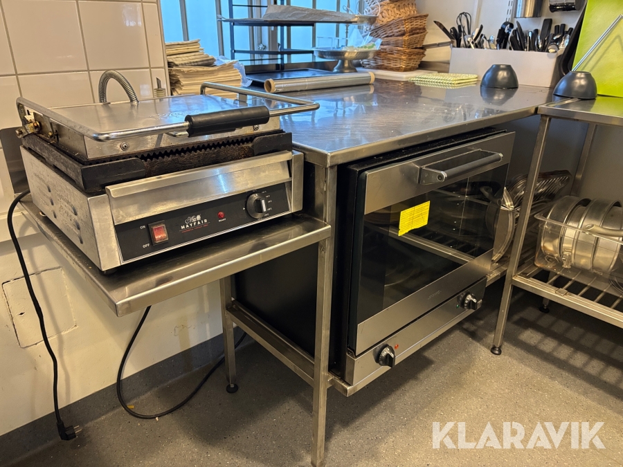 Bänk med Varmluftsugn med grill