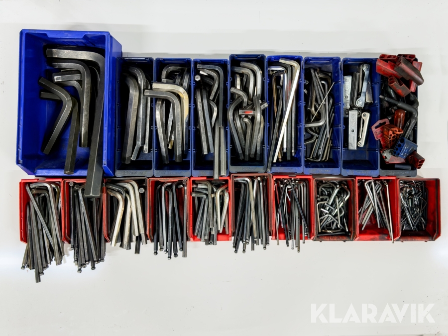Parti med insexnycklar och torxnycklar Gedore, Bondhus, Teng tools, Inbus, Gehawe m.fl.