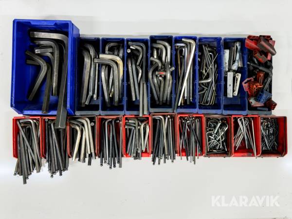 Parti med insexnycklar och torxnycklar Gedore, Bondhus, Teng tools, Inbus, Gehawe m.fl.