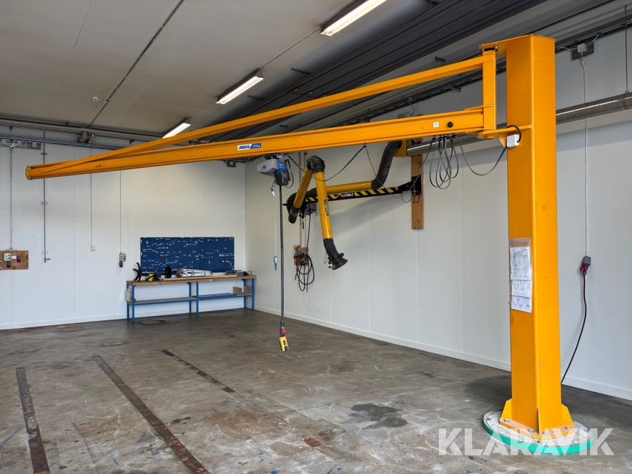 Pelarsvängkran med kättingtelfer Abus LS