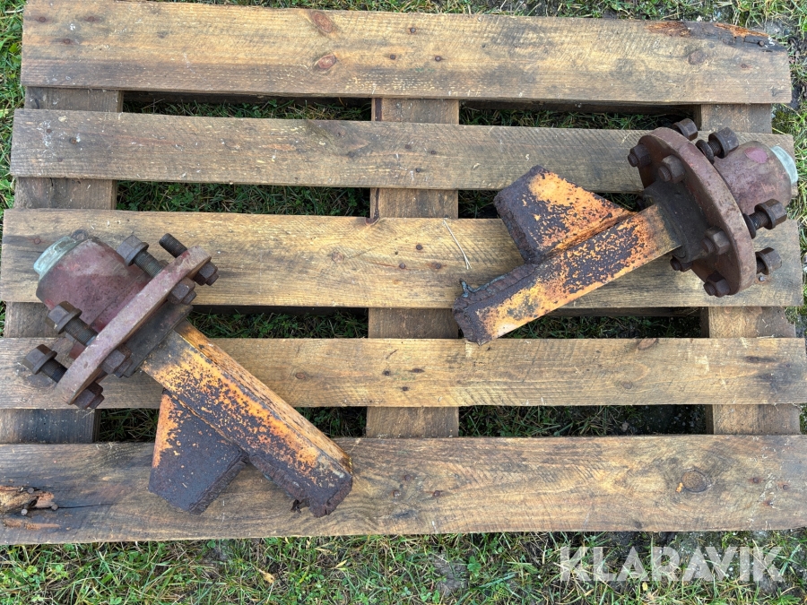 Nav och axel till vagn 2st