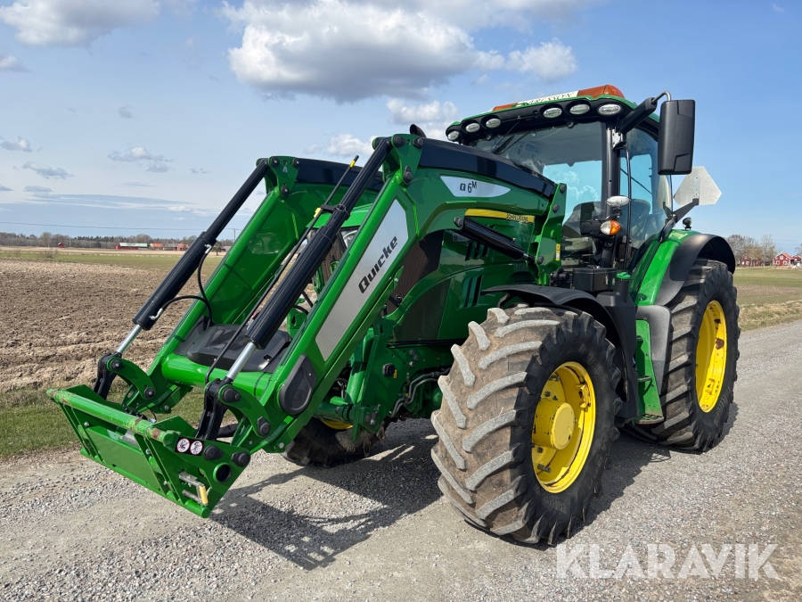 Traktor John Deere 6155R med frontlastare