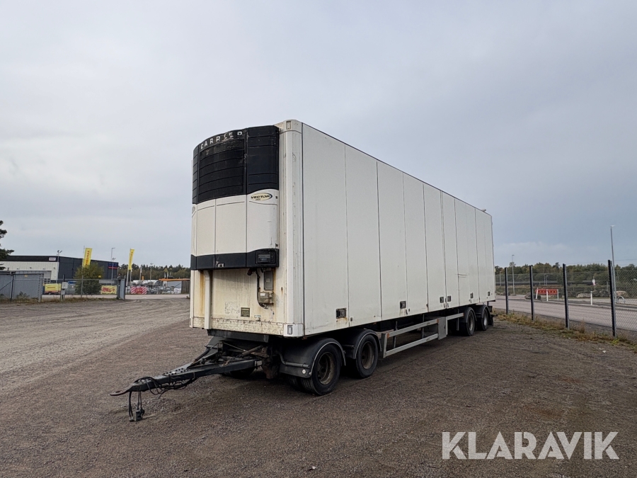 Lastbilssläp Ekeri L/L-4 med kylaggregat Carrier Vector 1800