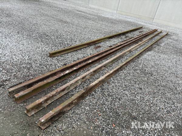 Järnvägsräls 5 st - totalt 57,8 m