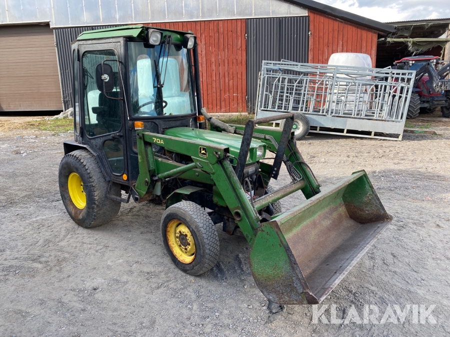 Minitraktor med lastare John Deere 955