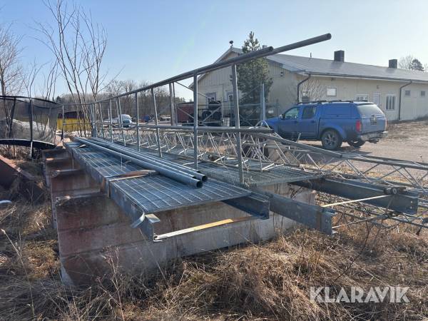 Galvad ramp med räcke