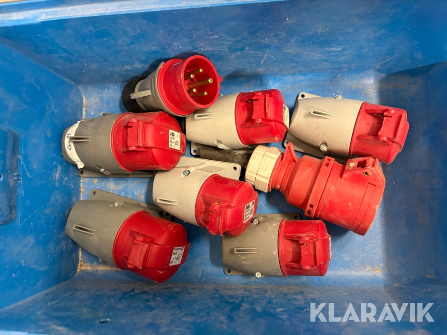 Skarvuttag 3 fas 8st hane/hona