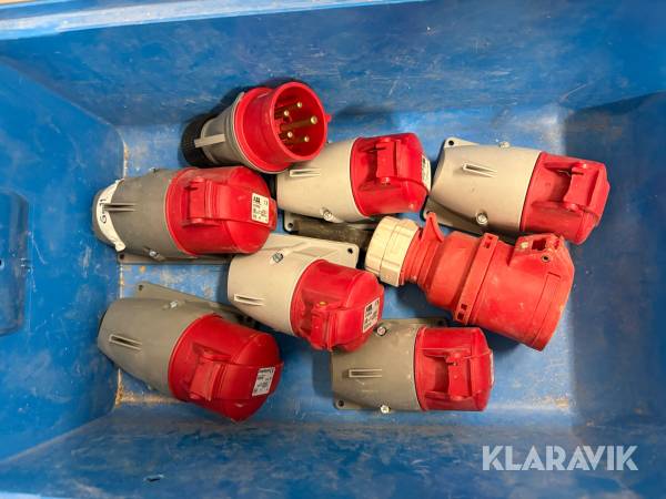 Skarvuttag 3 fas 8st hane/hona