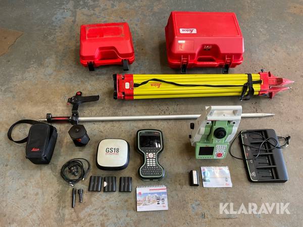 Totalstation Leica TS15 P3" R400 med handdator och GPS