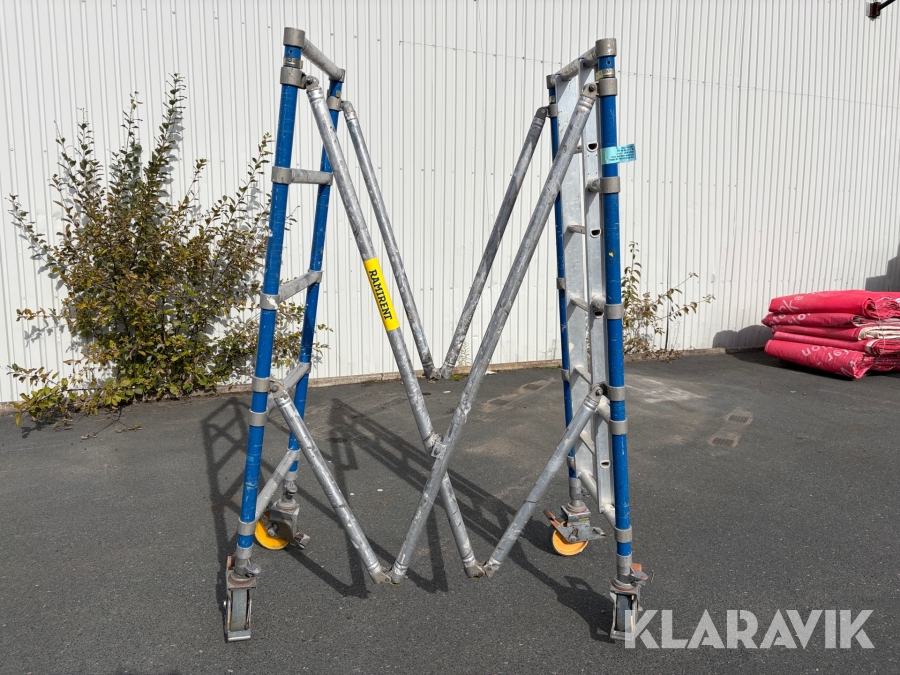 VX-sektion Instant Zip-up 0,75x2,5m, spann 400, med hjul