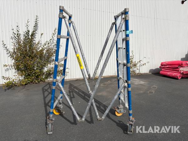 VX-sektion Instant Zip-up 0,75x2,5m, spann 400, med hjul