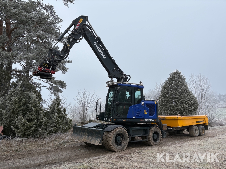 Grävmaskin Hyundai HW170A med redskap och GPS