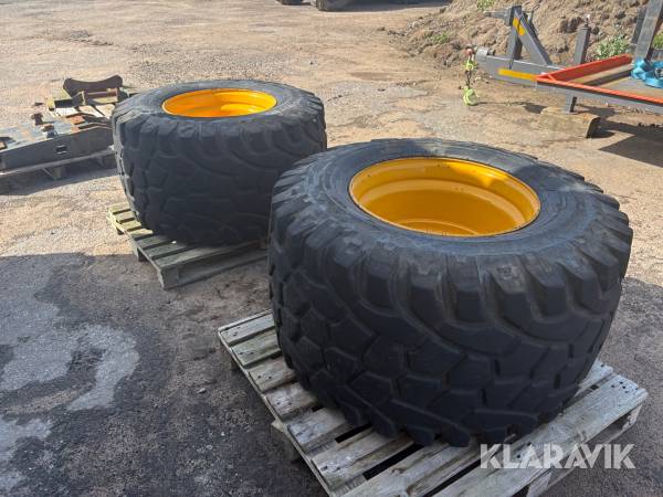 Däck på fälg till hjulgrävare 2 st Nokian Ground Care 600 / 50 - 22,5