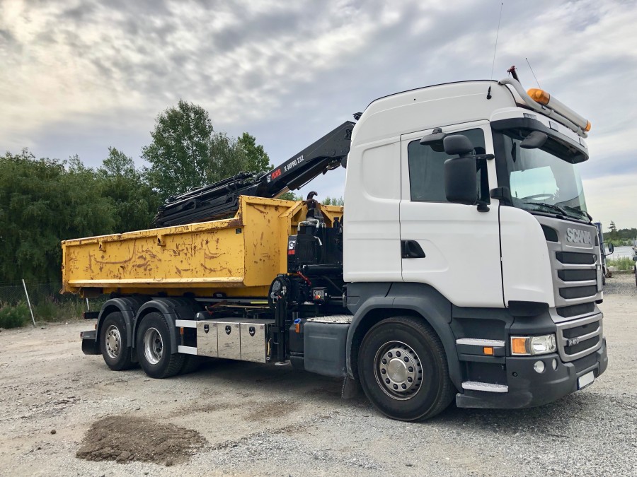 Lastväxlare med kran Scania R410