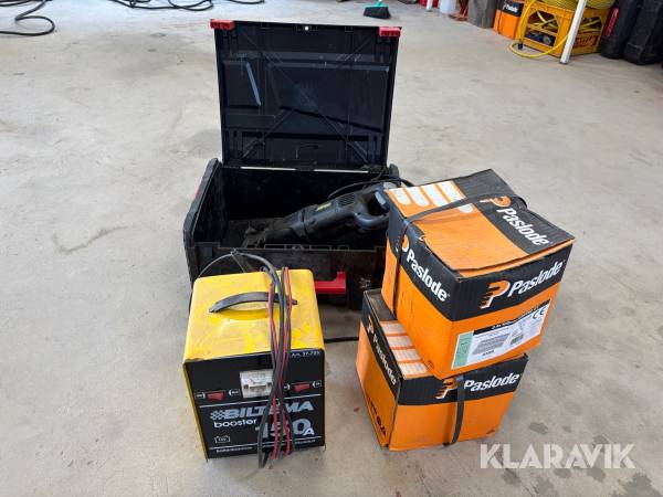 Paket diverse- såg, spik och batteri