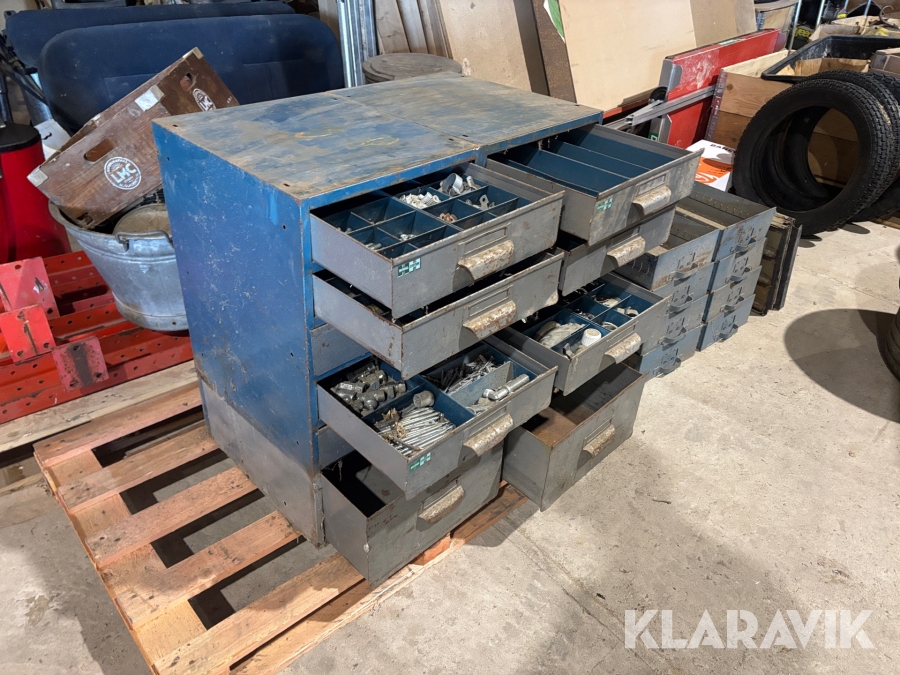 Sortimentskåp Modul System 12st med innehåll