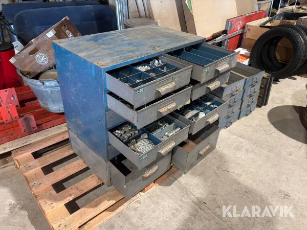 Sortimentskåp Modul System 12st med innehåll