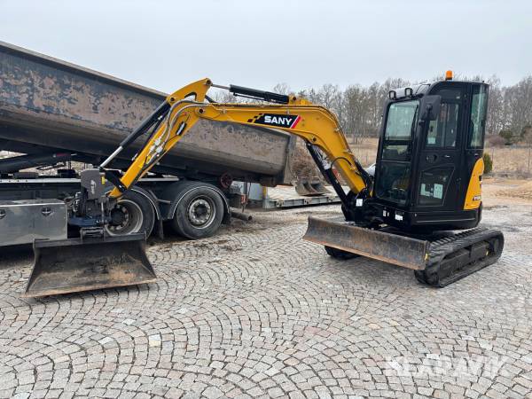Grävmaskin Sany SY35U - Med tiltrotator och 3 skopor