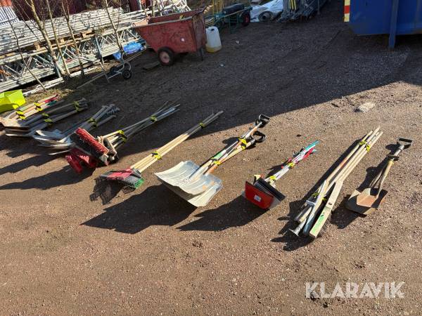 Skyfflar varierande storlekar