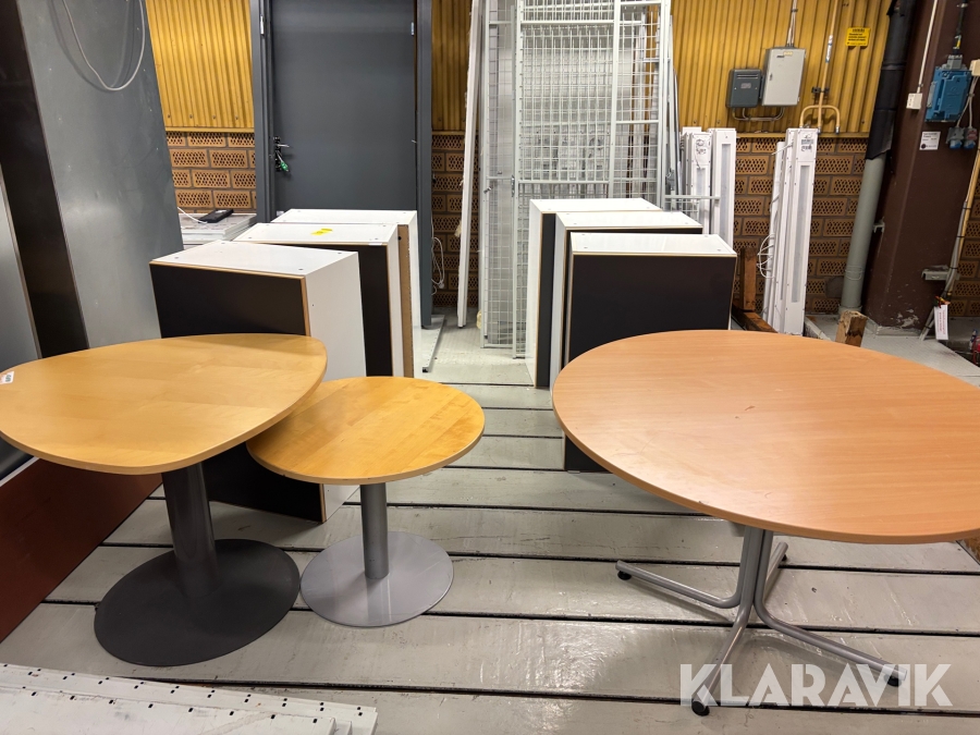 Skåp och bord Kinnarps / Ikea 3 bord 6st skåp