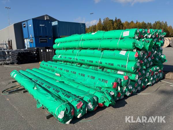 Stort parti med Fiberduk/Geotextil Mia Tex Thrace N3 5 x 110 m 550 m2 48 st rullar