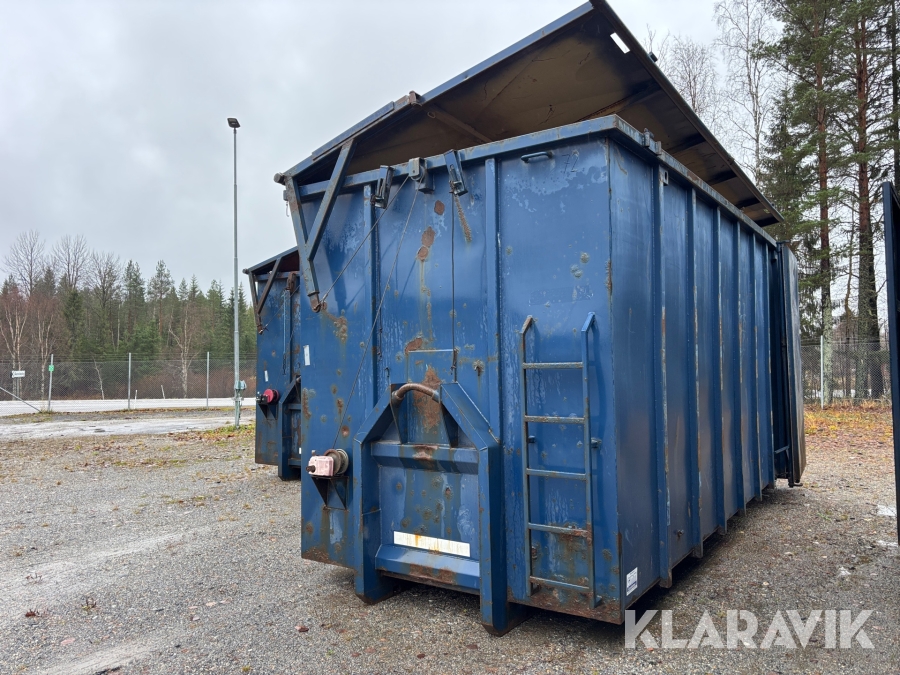 Lastväxlarcontainer GMM 40m3 med tak