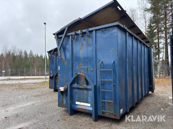 Lastväxlarcontainer GMM 40m3 med tak