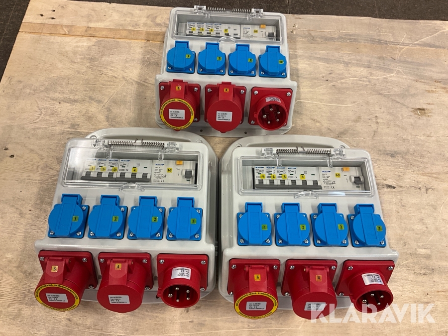 Elcentral Gelia B11 MA19-2 med jordfelsbrytare 3st