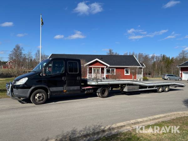 Biltransport Iveco Daily 40C18D/P med trailer