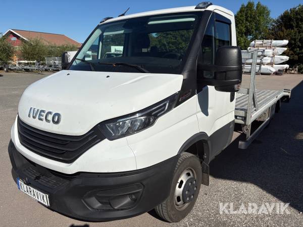 Fordonstransportbil Iveco Daily 35-180 50C18, Cab Chassi, 2023 med vinsch