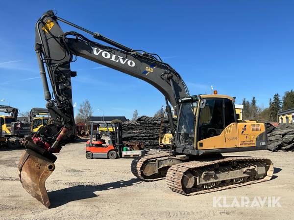 Grävmaskin Volvo EC180CL med tiltrotator och skopa