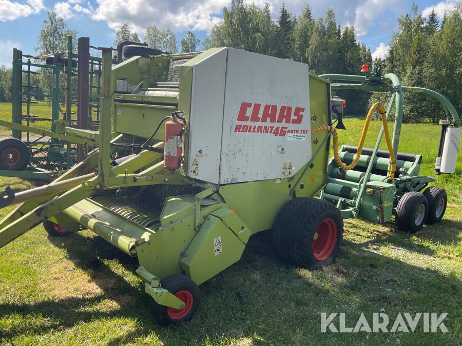 Rundbalspress Claas rollant rollant roto cut med elho inliner Inplastare