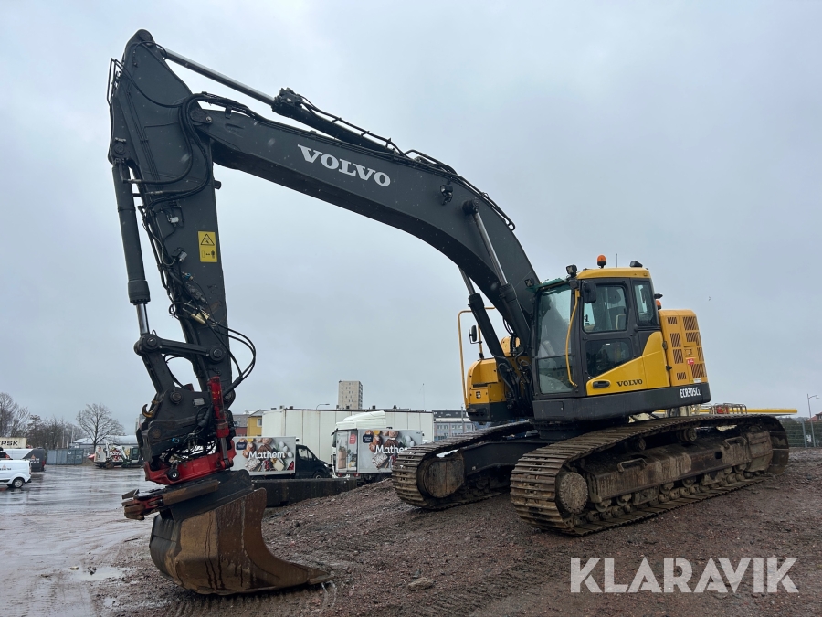 Grävmaskin Volvo ECR305CL med rotator m grip & planeringsskopa S80