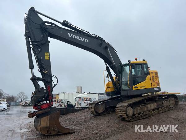 Grävmaskin Volvo ECR305CL med rotator m grip & planeringsskopa S80