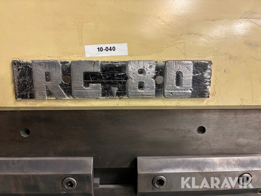 Kantpress hydraulisk Promecam RG 80, Varberg, Klaravik aukti
