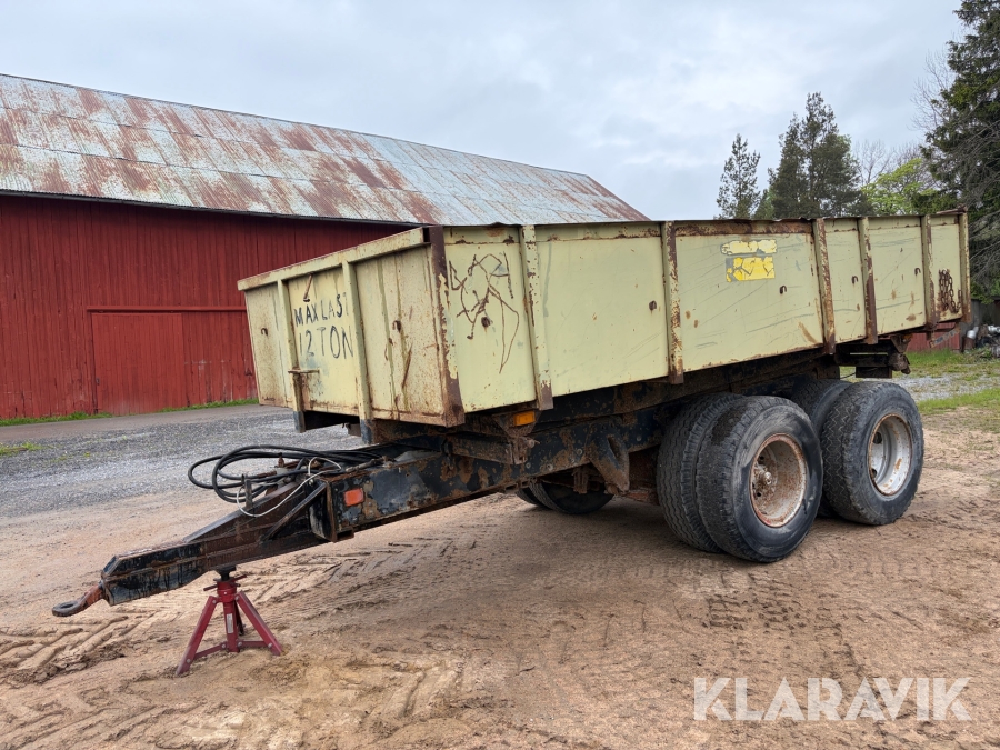 2-axlad dumperkärra med 12 tons lastvikt