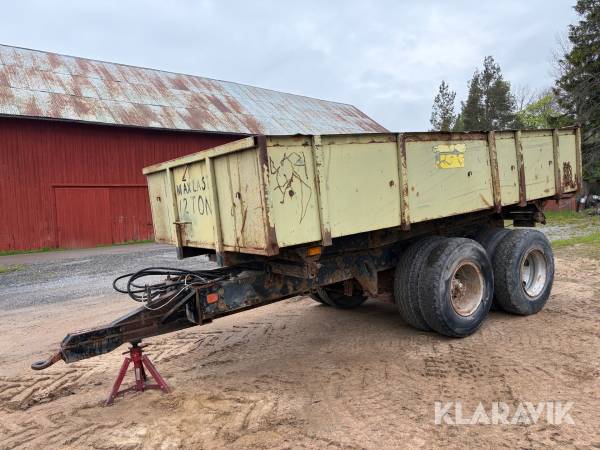 2-axlad dumperkärra med 12 tons lastvikt