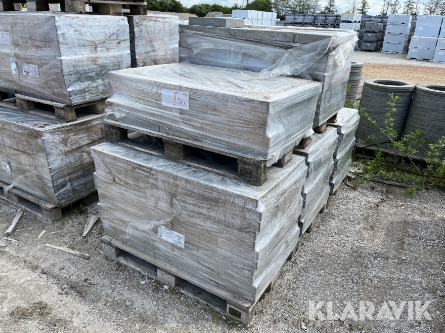 Betongsten Starka Linear Marksten Ljusgrå 4 pallar