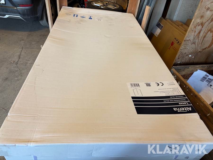 Duschhörn rak 90x90 Alterna Lusse frostat glas