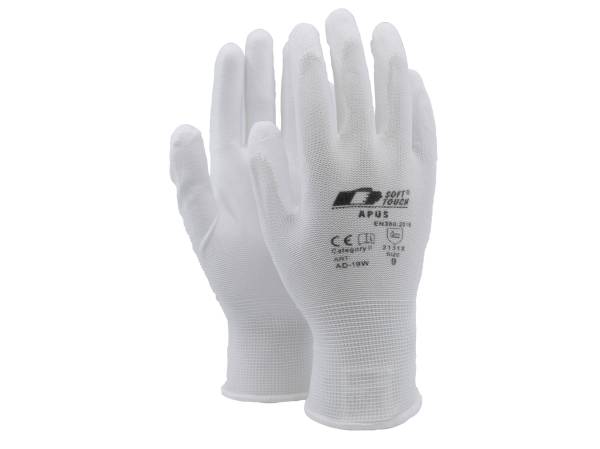 5040 pairs White PU gloves allround Soft Touch ®